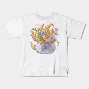 Flower Vase Watercolor Kids T-Shirt
